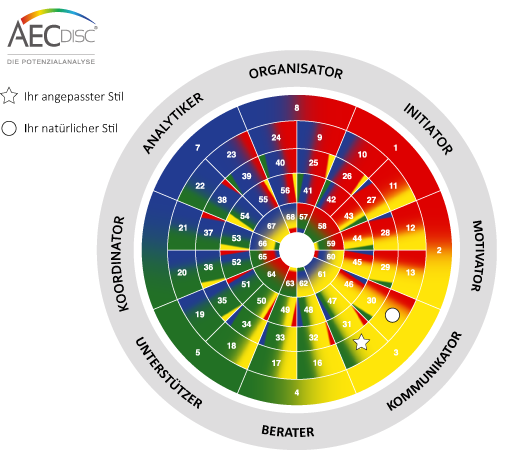 Verhaltenspräferenzen auf dem AECdisc® Rad einordnen